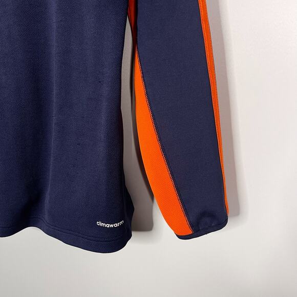 Adidas Youth XL Navy Blue University of Illinois Illini 1/4 Zip Fleece Pullover - Picture 6 of 8